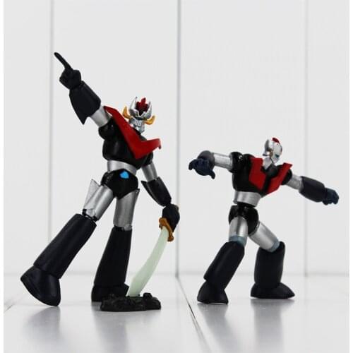 2pcs/lot Anime Mazinger Z PVC action Figure Model Toys Doll For Collection childrens Gift Free shipping