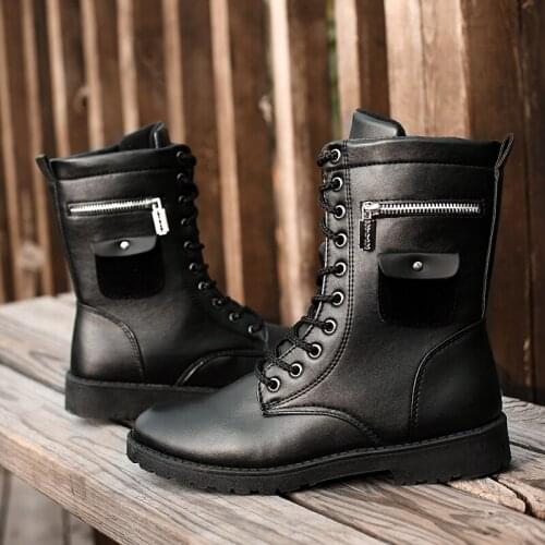 2020 winter new military boots mens comfortable warm retro style fashion tactical boots ankle strap mens snow boots