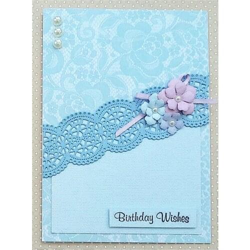 4.5x15.2cm Lace decoration Cutting dies metal crafts paper die-cutting /DIY embossing Easter and New Year Scrapbooking