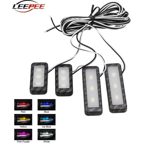 LED RGB Car Ambient Light Mood Welcome Atmosphere Lamp Door Backlight Caravan 4x4 Truck Van Auto Accessories Decoration Interior