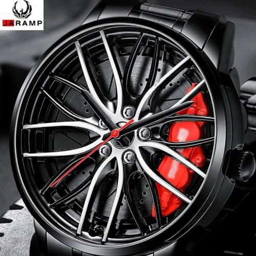 New Watches Men Sports Car Men Watches Quartz Waterproof Sport Rim Hub Wheel Wristwatch Car Quartz Mens Watches Man Watch