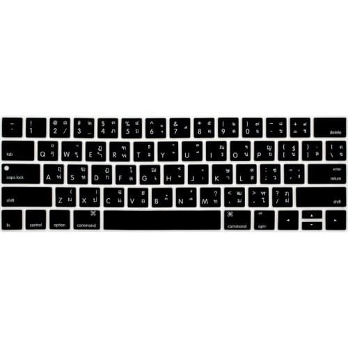 Thai Language Keyboard Cover For Macbook Pro 13 15 Touch Bar 13.3 15.4" A1706 A2159 A1707 A1990 US Layout Silicone Protector