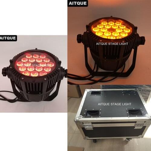 Flight CASE)Stage lights parled 18x15w rgbwa led par 64 manual 15watt outdoor led par can flight case