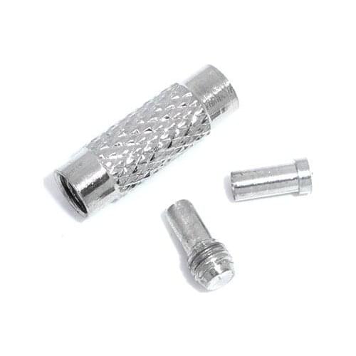 DoreenBeads 30 Sets Silver Color Screw End Tip Caps Fit 1mm Bubble Gum Choker Necklaces/Bracelets