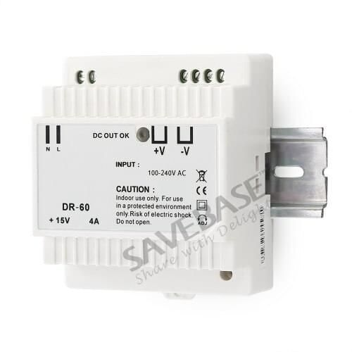 Din Power Supply 60W 15V for Video Door Intercom & Access Control System