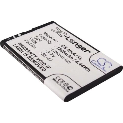 Cameron Sino Mobile SmartPhone Replacement Li-ion Battery 1200mAh For BL-4J Bea-fon C6, C6-00, Lumia 620 Free Tools