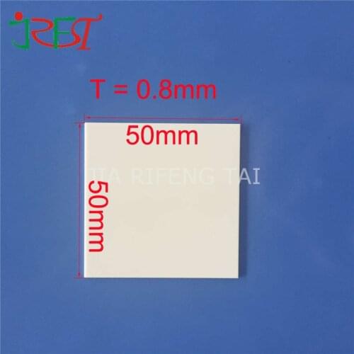 96% Al2O3 Ceramic 0.8mm x 50mm x 50mm High Thermal Conductivity Ceramic Plate Alumina Ceramic Substrate