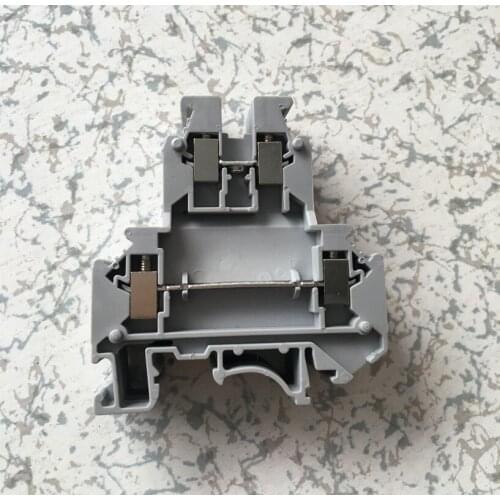 UKK5) 10pcs / Hight quality Din rails crew clamp terminal blocks double level terminal blocks (SKJ-4/2-2)