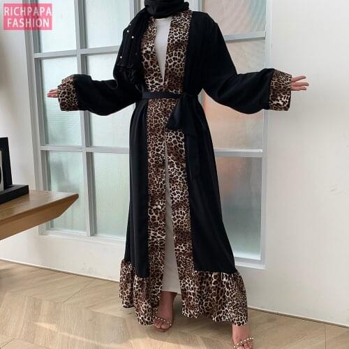 Eid Mubarak Kaftans Dubai Abaya Kimono Muslim Hijab Dress Turkish Islamic Clothing Caftan Turkey Robe Femme Ete Abayas For Women