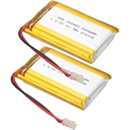 103450 3.7V 3000mAh polymer lithium rechargeable battery for MP3 GPS navigator DVD recorder headset e-book camera