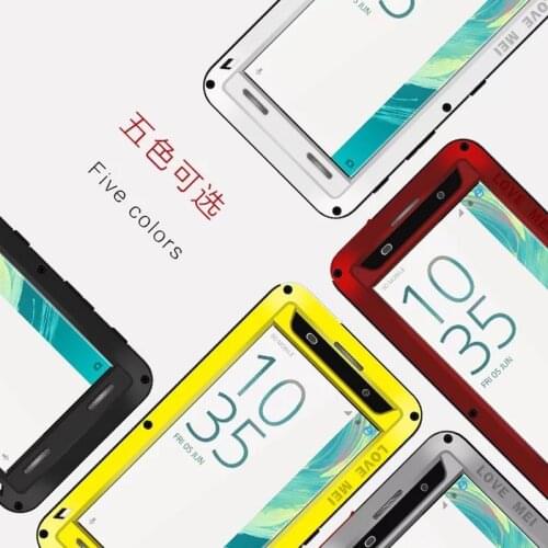LOVEMEI Dirt-resistant Anti-knock Metal Aluminum Cases Cover with Gorilla Glass for SONY Xperia XA F3113 Heavy Duty Protection