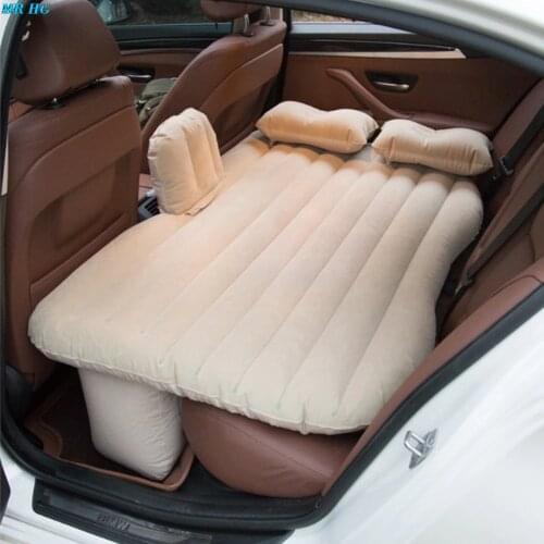 Multi-functional Car Inflatable Air Mattress Bed Back Seat Cushion Pillows Pump Travel Camping Beach Rest Tour Trip Lawn Picnic