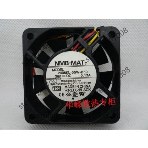 NMB-MAT 2406KL-05W-B59 T02 DC 24V 0.13A Server Cooling Fan