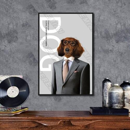 Cute Puppy Pet Poster Nordic Style Wall Art Canvas Print Painting Modern Living Room Decoration