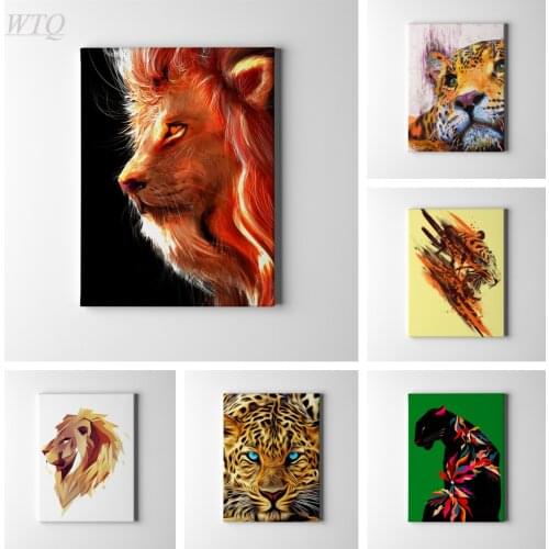 Anime Posters Lion Tiger Leopard Animal Wall Poster Canvas Painting Wall Decor Posters Wall Art Picture Home Decor Room Decor