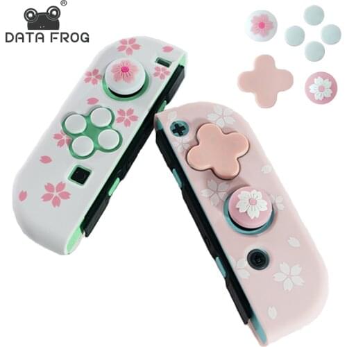 DATA FROG Thumb Grips Stick For Nintendo Switch Joy-Con D-pad Move Direction Cross ABXY Buttons Sticker For Nintendo Switch NS
