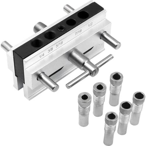 Self Centering Dowel Jig Professional Wide Capacity Wood Dowel Hole Drilling Guide Woodworking Positioner Locator