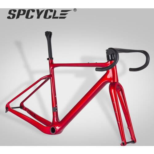 Factory Direct Sales 2022 New Hidden Inner Cable Disc Gravel Frame T1000 Full Carbon Fiber Gravel Bike Frame With Aero Handlebar
