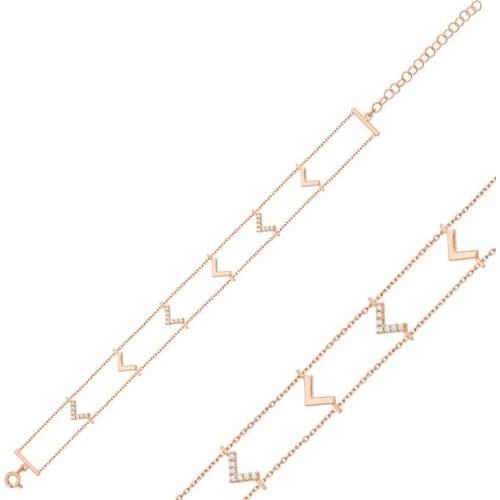 Tevuli 925 Sterling Silver V Womens Bracelet