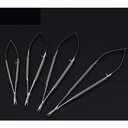Ultrafine microscissor double eyelid corneal scissors capsular clipping microscissor opening canso and removing suture