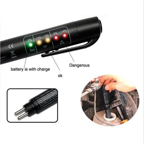 Universal car accessories Brake Fluid Tester diagnostic tools Accurate Oil Quality 5 Leds Auto Vehicle brake fluid testing tool