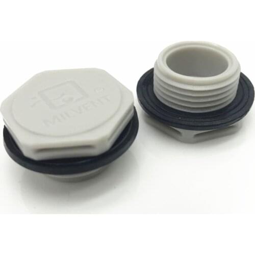 Milvent Screw In Vent Type M20*1.5 Air Permeable Vent Waterproof Breathable Vent Plug Protective Vents For Outdoor Lighting