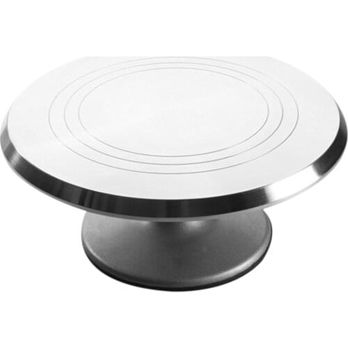 Aluminum + Silicone 12inch Cake Turntable Rotating Revolving Decorating Stand Pastry Baking Decor Tool