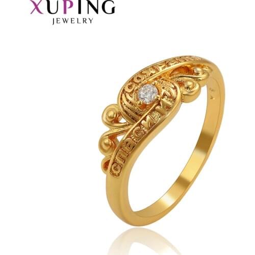 Xuping Jewelry Synthetic Cubic Zirconia Rings with Gold Plated for Women 15970