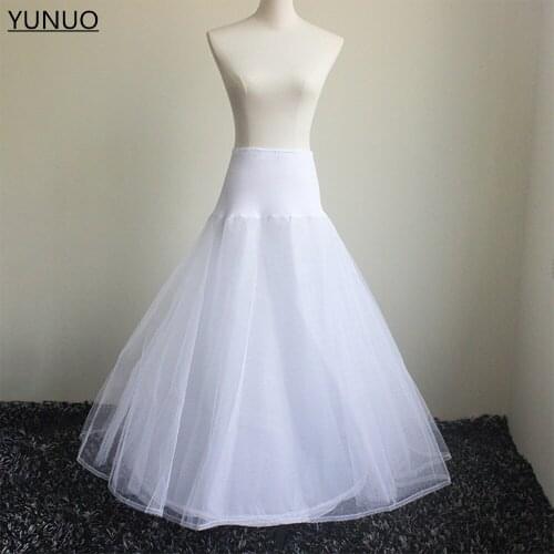 YUNUO 2021 jupon Mermaid Wedding Petticoat Cheap Floor Length Skirt Trumpet Crinoline Underskirt For Bridal Dress