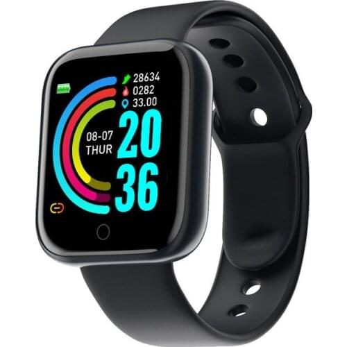 Y68 Womens Smart Digital Watches Bluetooth Blood Pressure Fitness Tracker Heart Rate Monitor Sport D20 Smartwatch For Apple IO