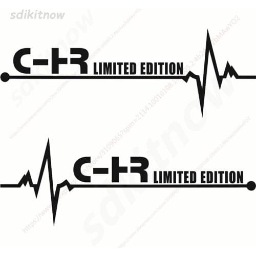 1pair Heart Car Sports Decal Sticker Styling Windows Door Decoration For toyota CHR c-hr 2018 2019 PARTS accessories