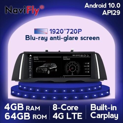 10.25" IPS Android 10.0 4G LTE WIFI USB BT car dvd gps for BMW 5 Series F10 F11 520i (2011-2016) CIC/NBT 4GB+64GB