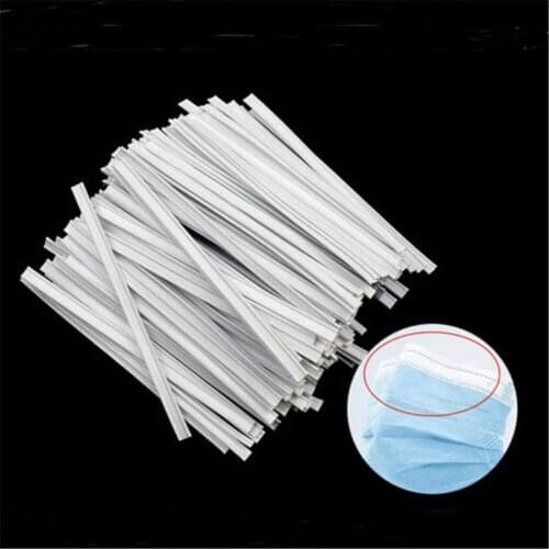 100/500 Pcs Nose Wires 10cm*3mm Nose Adjuster Nose Bridge Wire Nose Clips Nose Bridge Bracket Nose Wire for Sewing in Crafts