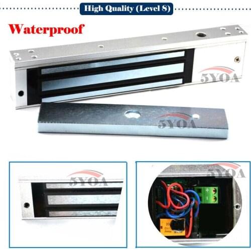 12V Electronic Lock Waterproof Electric Magnetic Door 280kg 600lbs Holding Force Electromagnetic Level 8 M280WP