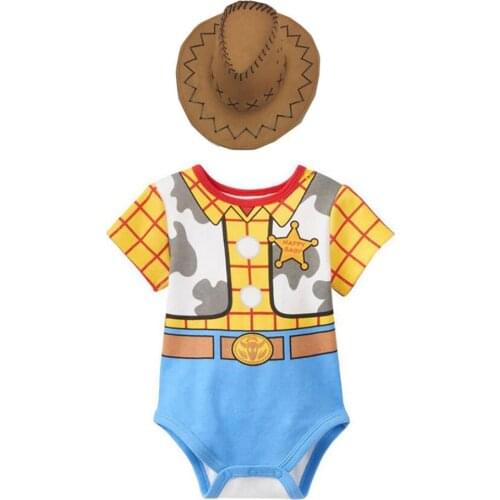 2019 Halloween Party Cosplay Cowboy Woody Costume With Hat For Kid