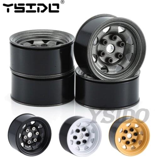 4Pcs 1.55" Metal Wheel Rim 1.55 Beadlock Wheel Hub for 1/10 RC Crawler D90 TF2 Tamiya CC01 LC70 MST JIMNY Axial AX90069