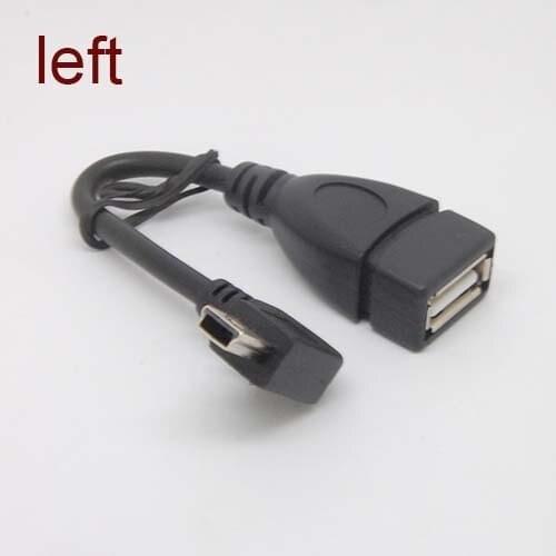 90Degree left Angle Mini 5pin USB Male to USB Female Charger Data Adapter cable NEW