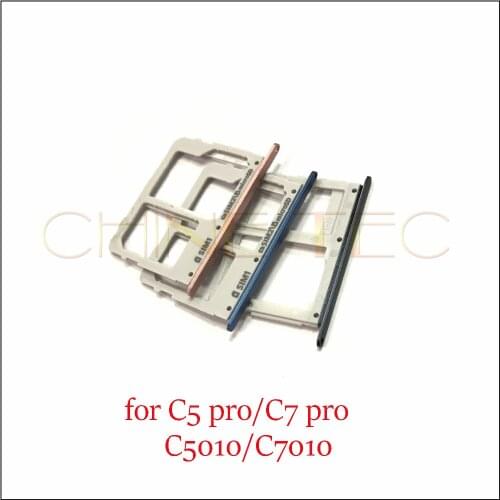 Nano SIM Card micro SD Tray Holder Slot Adapter white/gold/pink For Samsung Galaxy C5 pro C5010 / C7 pro C7010