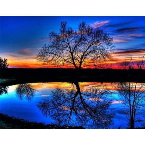 DIY Diamond Painting sunset glow scenery Craft accessories diamond embroidery Cross-stitch to draw needlework diamond embroidery