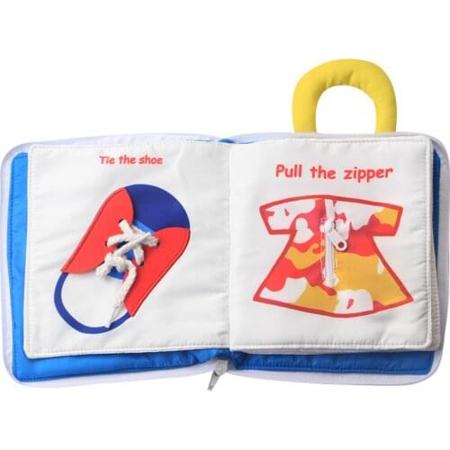 Quiet Montessori Baby Book Soft Fabric Sensorial Cloth Books For Babies Toddler Interactive Learning Early Educational Toys Book