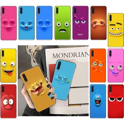 Art Funny Faces Phone Case For Samsung Galaxy A7 A50 51 A70 80 A40 A20 A30 A8 A6 A8 Plus A9 A71