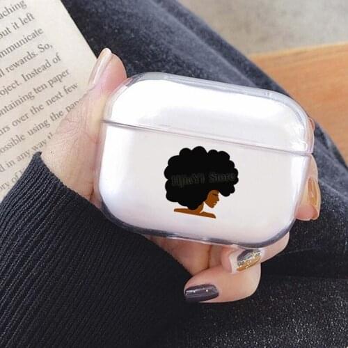 Afro Girl Hair Black Woman TPU Cover Case For AirPods Pro Case Bluetooth Case For Airpod 3 Earphone Accessories Skin