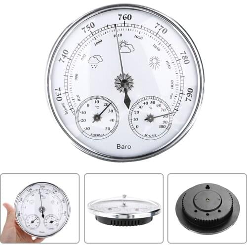 1pc Thermometer Hygrometer Barometer 3 In 1 Hygrometer Hanging Wall Mounted Household Tools Supplies