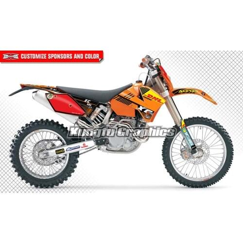 KUNGFU GRAPHICS Personalised Stickers Custom Vinyl Decals Kit for 125 200 250 300 400 450 525 EXC EXC-F XCW 2005 2006 2007