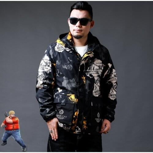 Spring Cargo Jacket Men Pattern Autumn Windbreaker Hooded Plus Size Male Trench 6XL 7XL 8XL 10XL Camouflage Loose Coat Clothes