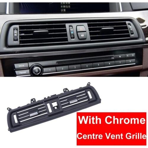 LHD Left Hand Drive Center Middle AC Wind Air Conditioning Vent Grille Outlet Panel With Chrome Plate For BMW 5 Series F10 F18