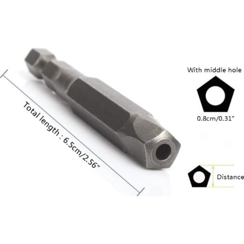 M89B 4 Pieces Durable and Strong Hex Head A-llen Wrench Drill Bit Set Hex Head A-llen Wrench Drill Hand Tools Drill Bit