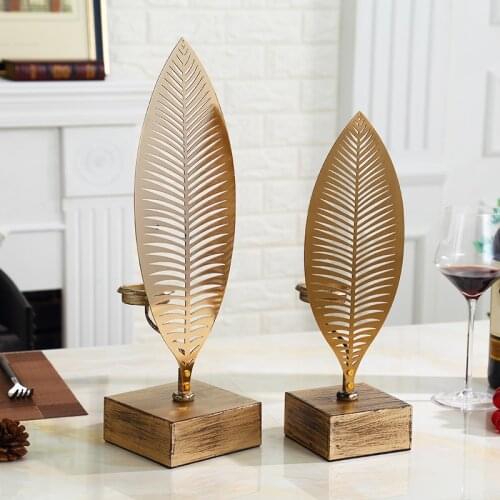 Metal Geometric Candle Holder Golden Vintage Nordic Romantic Dinner Table Candlestick Simple Portavelas Home Decoration BS60CH