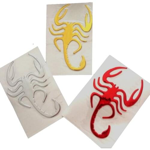10-30pcs 3D PVC Scorpion Adhesive Badge Emblem Funny Car Decals Stickers Car styling auto motorcycle decor soft Stickers