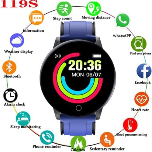 2021 New 119S Smart Watch 1.44 Inch Screen Fitness IP68 Waterproof Smartwatch Bluetooth-compatible Men Women Smart Band PK D20